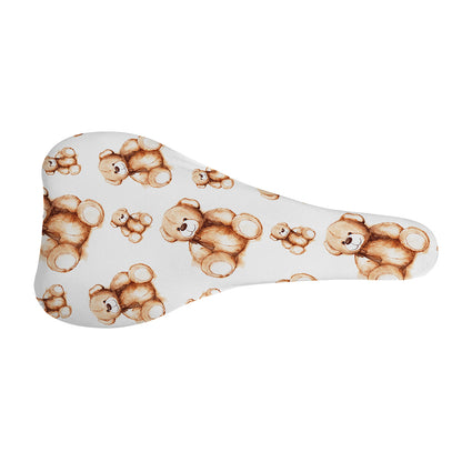 Cute Teddy Bear Pattern Print Bicycle Seat Cover