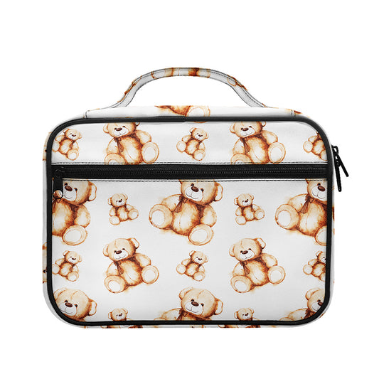 Cute Teddy Bear Pattern Print Briefcase Bible Bag