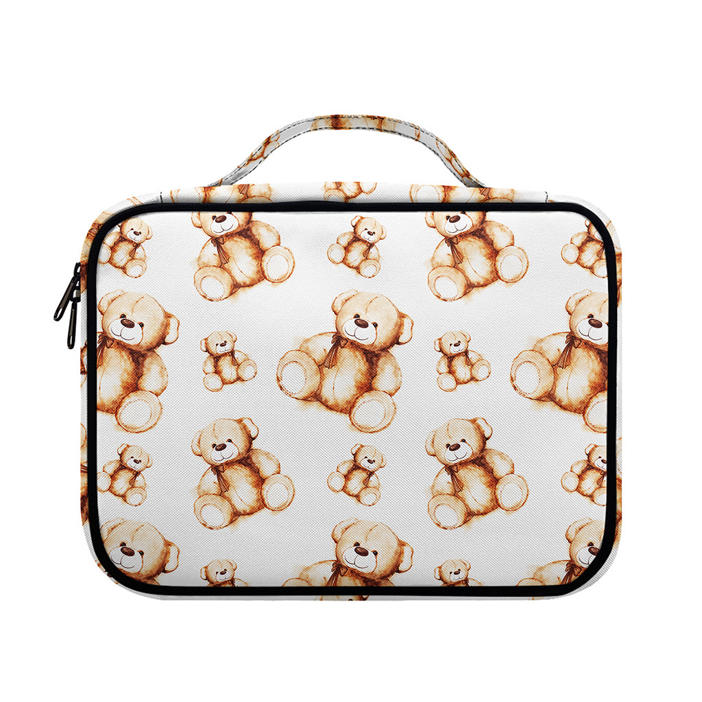 Cute Teddy Bear Pattern Print Briefcase Bible Bag