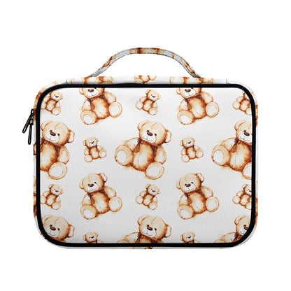 Cute Teddy Bear Pattern Print Briefcase Bible Bag