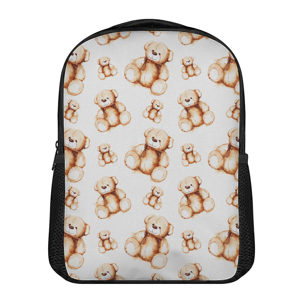 Cute Teddy Bear Pattern Print Casual Backpack