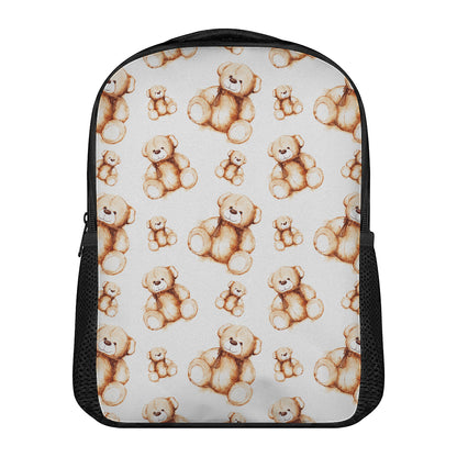 Cute Teddy Bear Pattern Print Casual Backpack
