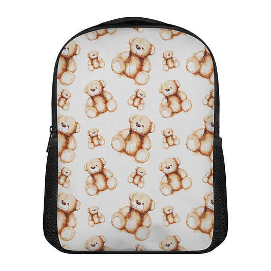 Cute Teddy Bear Pattern Print Casual Backpack