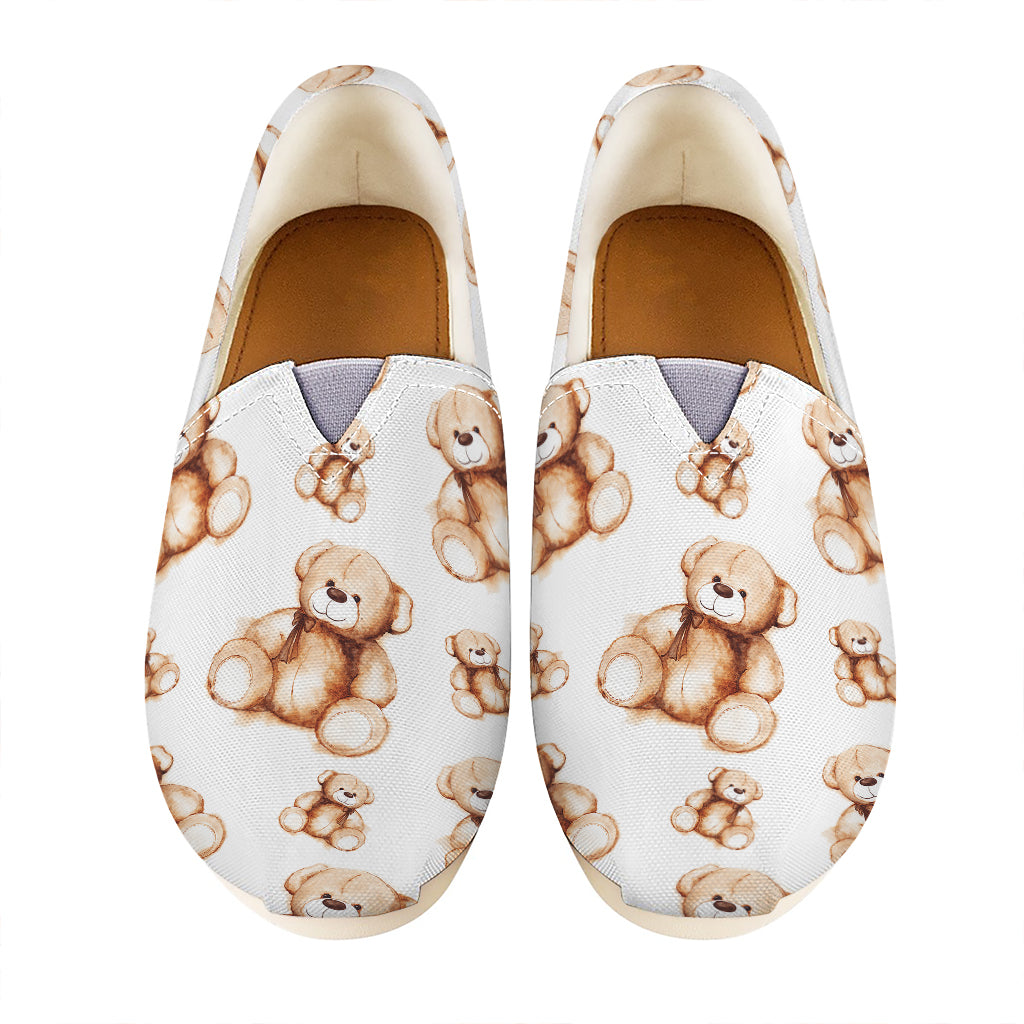 Cute Teddy Bear Pattern Print Casual Shoes