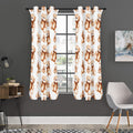 Cute Teddy Bear Pattern Print Grommet Curtain Panels