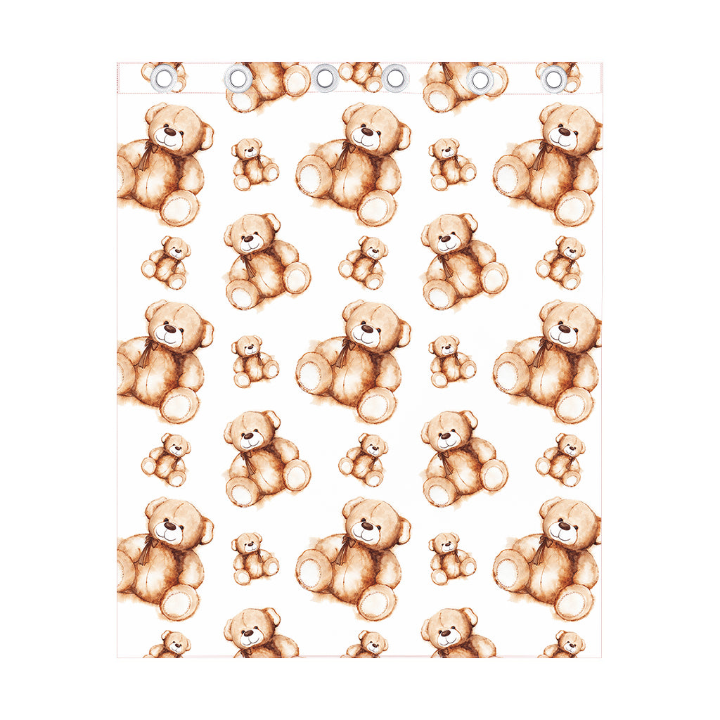 Cute Teddy Bear Pattern Print Curtain