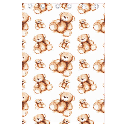 Cute Teddy Bear Pattern Print Curtain