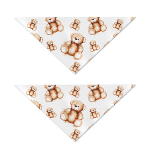 Cute Teddy Bear Pattern Print Dog Bandana