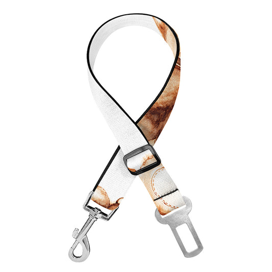 Cute Teddy Bear Pattern Print Dog Seat Belt