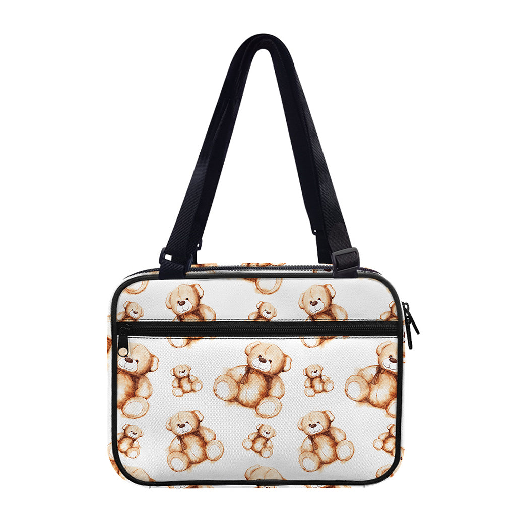 Cute Teddy Bear Pattern Print Double Strap Bible Bag