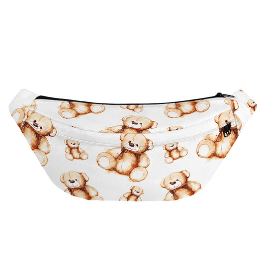 Cute Teddy Bear Pattern Print Fanny Pack