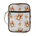 Cute Teddy Bear Pattern Print Front Pocket Bible Bag