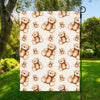 Cute Teddy Bear Pattern Print Garden Flag