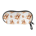 Cute Teddy Bear Pattern Print Glasses Case