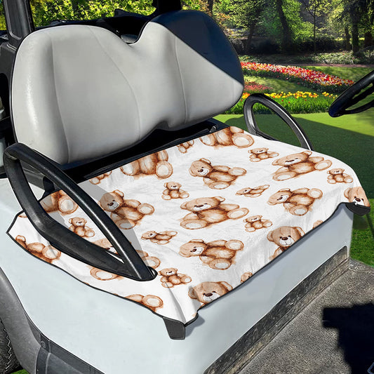 Cute Teddy Bear Pattern Print Golf Cart Seat Cover