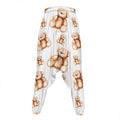 Cute Teddy Bear Pattern Print Hammer Pants