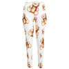 Cute Teddy Bear Pattern Print High-Waisted Pocket Leggings