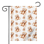 Cute Teddy Bear Pattern Print House Flag