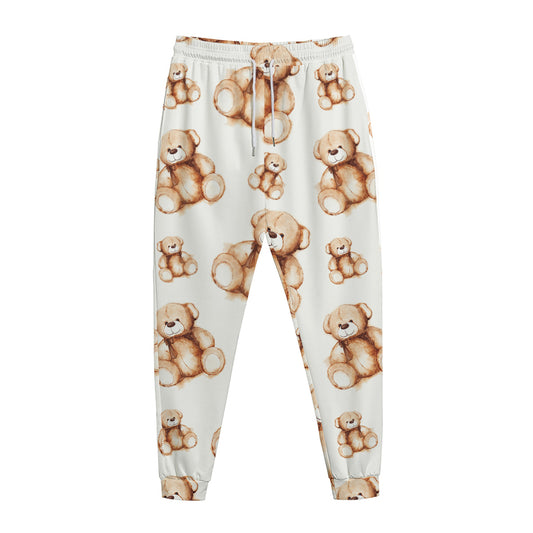 Cute Teddy Bear Pattern Print Jogger Pants