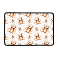 Cute Teddy Bear Pattern Print Kitchen Mat