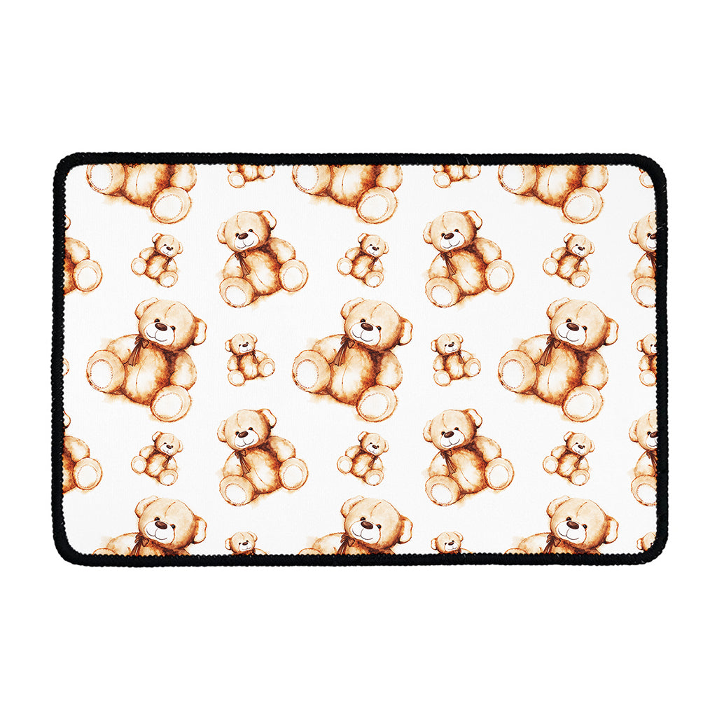 Cute Teddy Bear Pattern Print Kitchen Mat