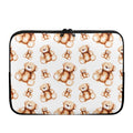 Cute Teddy Bear Pattern Print Laptop Sleeve