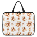 Cute Teddy Bear Pattern Print Laptop Sleeve With Handle