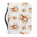 Cute Teddy Bear Pattern Print Leather Bible Cover