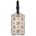 Cute Teddy Bear Pattern Print Luggage Tag