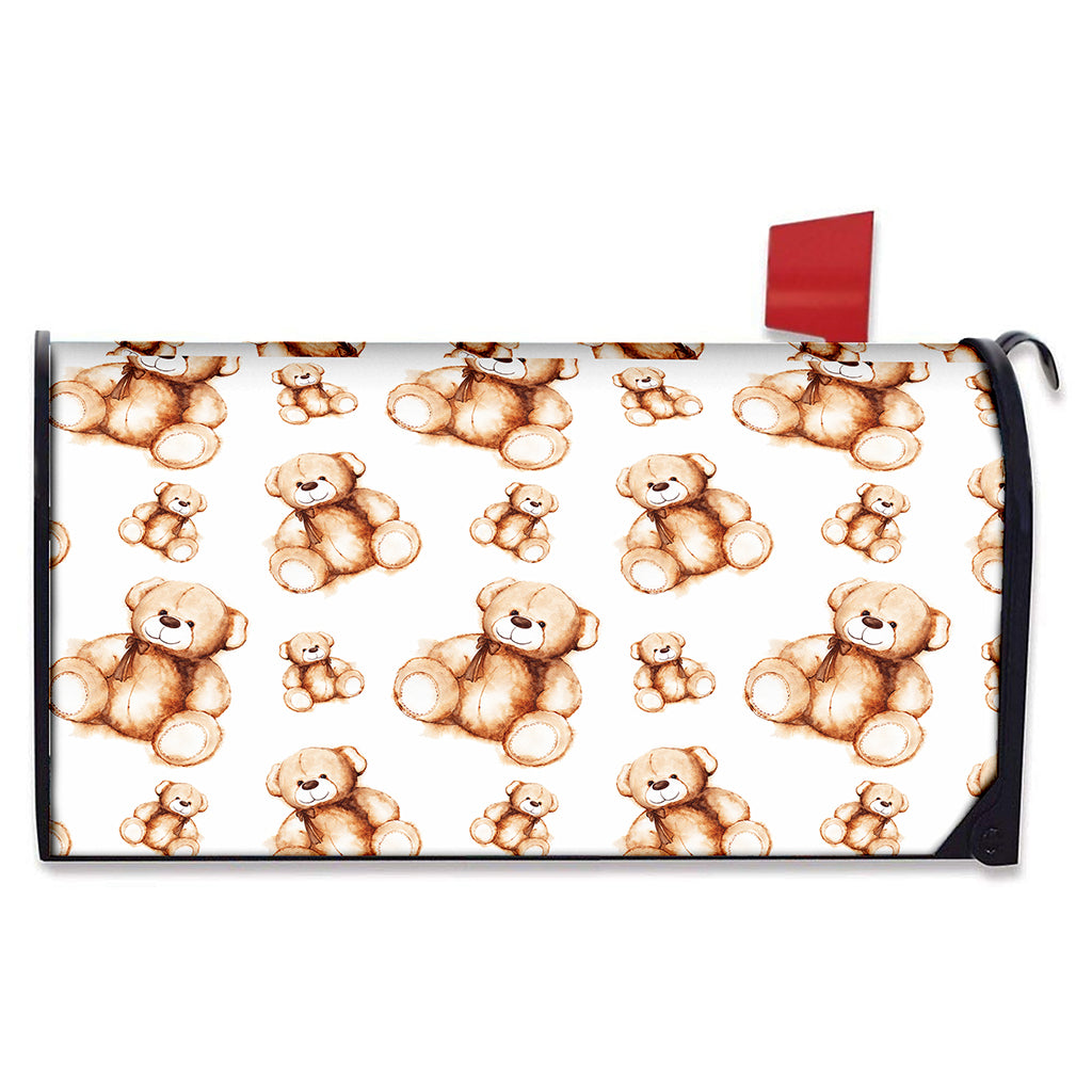 Cute Teddy Bear Pattern Print Mailbox Cover