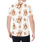 Cute Teddy Bear Pattern Print Men's Shirt