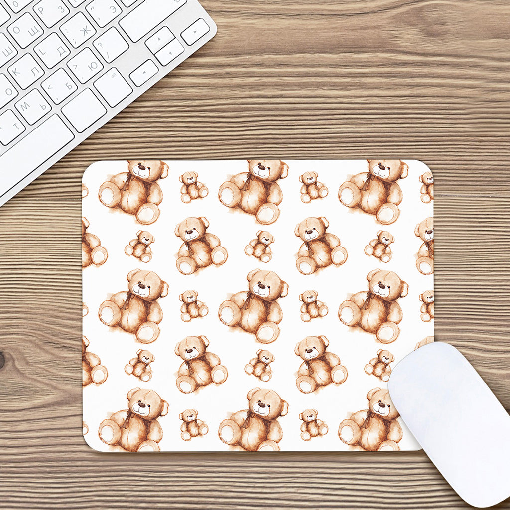 Cute Teddy Bear Pattern Print Mouse Pad