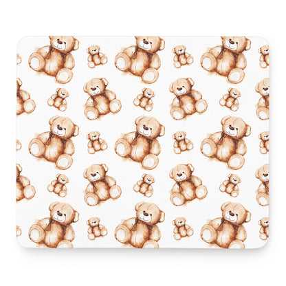 Cute Teddy Bear Pattern Print Mouse Pad