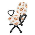 Cute Teddy Bear Pattern Print Office Chair Cover