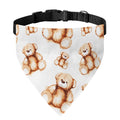 Cute Teddy Bear Pattern Print Over The Collar Dog Bandana