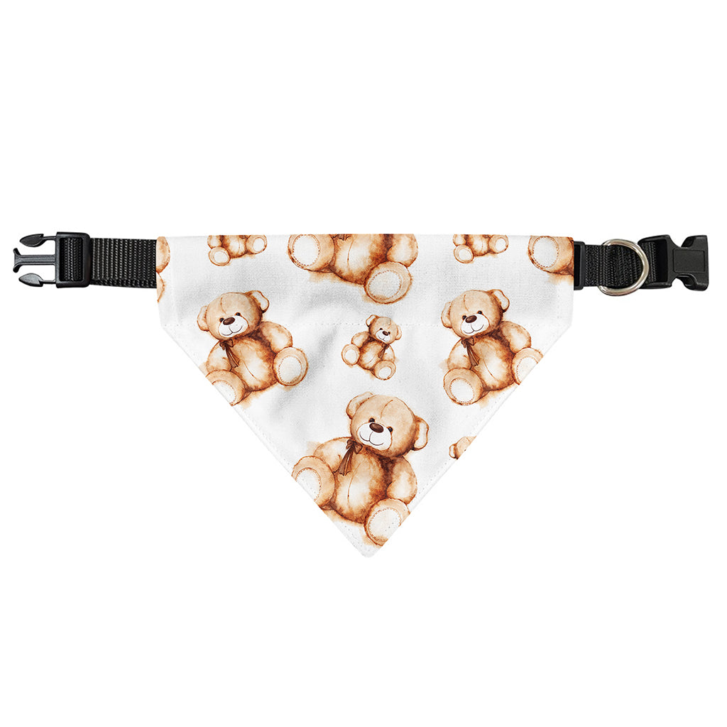Cute Teddy Bear Pattern Print Over The Collar Dog Bandana