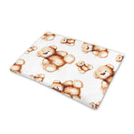Cute Teddy Bear Pattern Print Pet Cooling Mat Cover