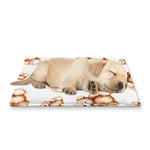 Cute Teddy Bear Pattern Print Pet Cooling Mat Cover