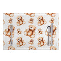 Cute Teddy Bear Pattern Print Placemat