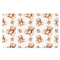 Cute Teddy Bear Pattern Print Polyester Doormat