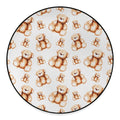 Cute Teddy Bear Pattern Print Round Floor Mat