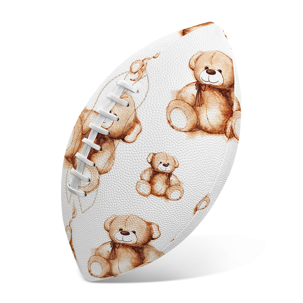Cute Teddy Bear Pattern Print Rugby Ball