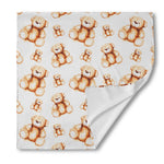 Cute Teddy Bear Pattern Print Silk Bandana