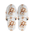Cute Teddy Bear Pattern Print Slippers