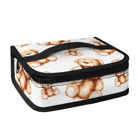 Cute Teddy Bear Pattern Print Small Lunch Bag