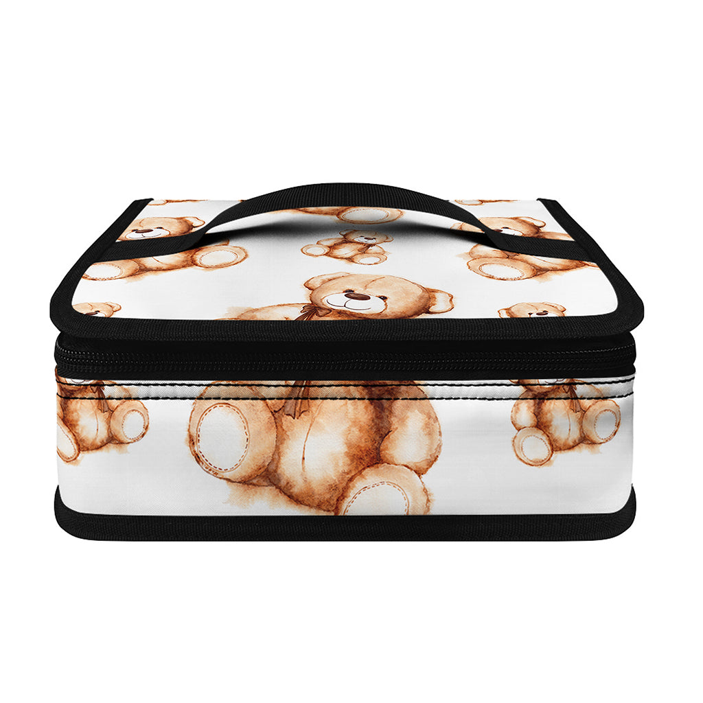 Cute Teddy Bear Pattern Print Small Lunch Bag