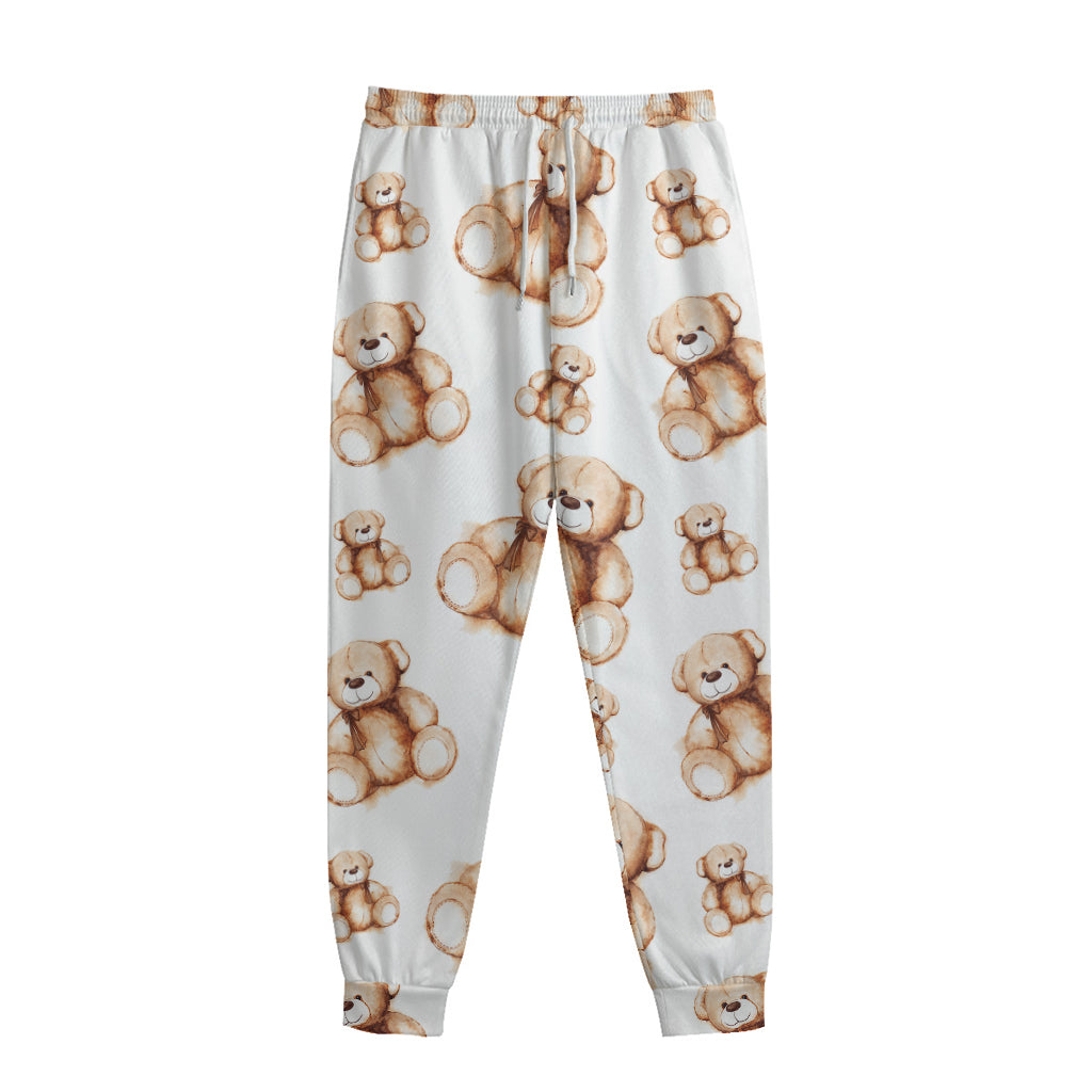 Cute Teddy Bear Pattern Print Sweatpants