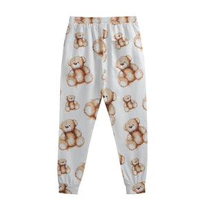 Cute Teddy Bear Pattern Print Sweatpants