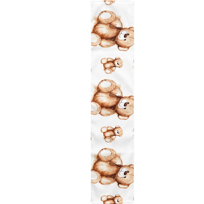 Cute Teddy Bear Pattern Print Table Runner