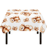 Cute Teddy Bear Pattern Print Tablecloth